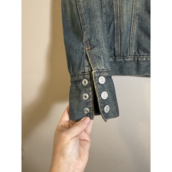 Gap Fleece Lined Denim Y2K 2003 Jacket Size M - Picture 3 of 12